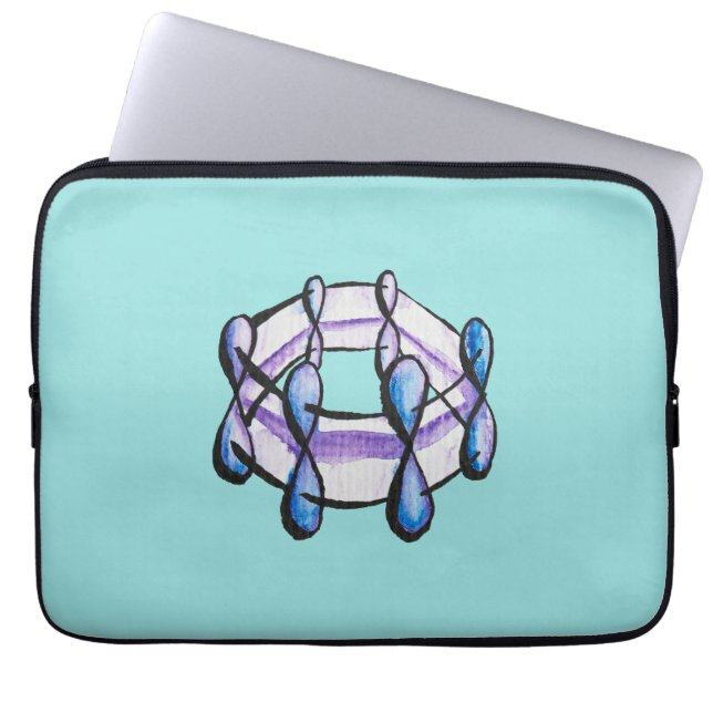 Benzene Molecule Bio Chemie Student Lehrer Laptopschutzhülle (Vorderseite)