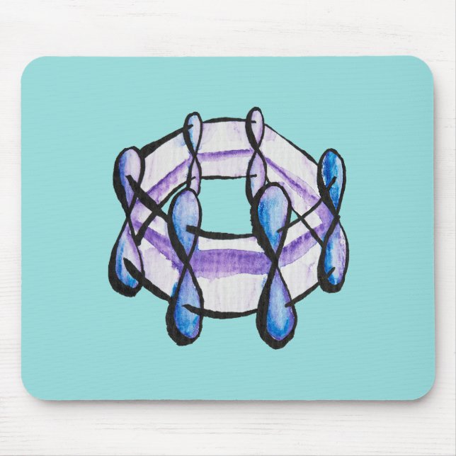 Benzene Molecule Bio Chemie Student Lehrer Mousepad (Vorne)