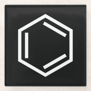 BENZENE RING SYMBOL GLASUNTERSETZER