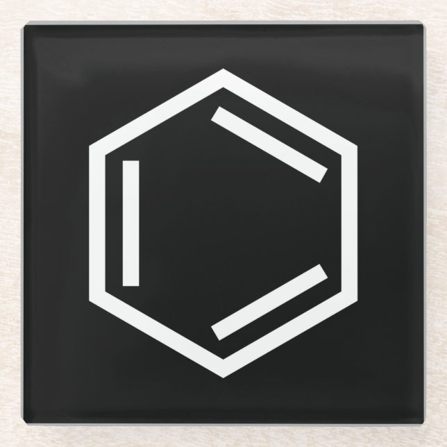BENZENE RING SYMBOL GLASUNTERSETZER (Vorderseite)