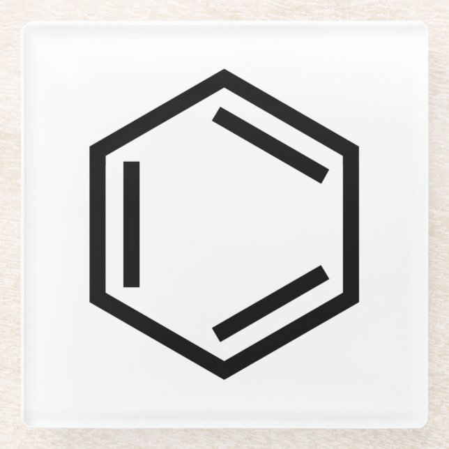 BENZENE RING SYMBOL GLASUNTERSETZER (Vorderseite)