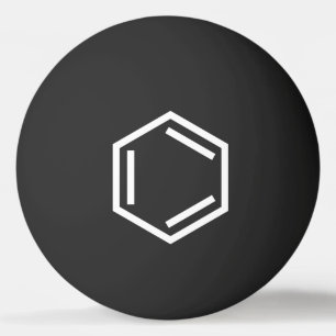 BENZENE RING SYMBOL PONG BALL TISCHTENNISBALL