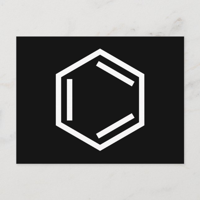 BENZENE RING SYMBOL POSTKARTE (Vorderseite)