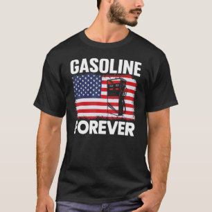 Benzin Forellengas Autos Patriotische Flagge der U T-Shirt