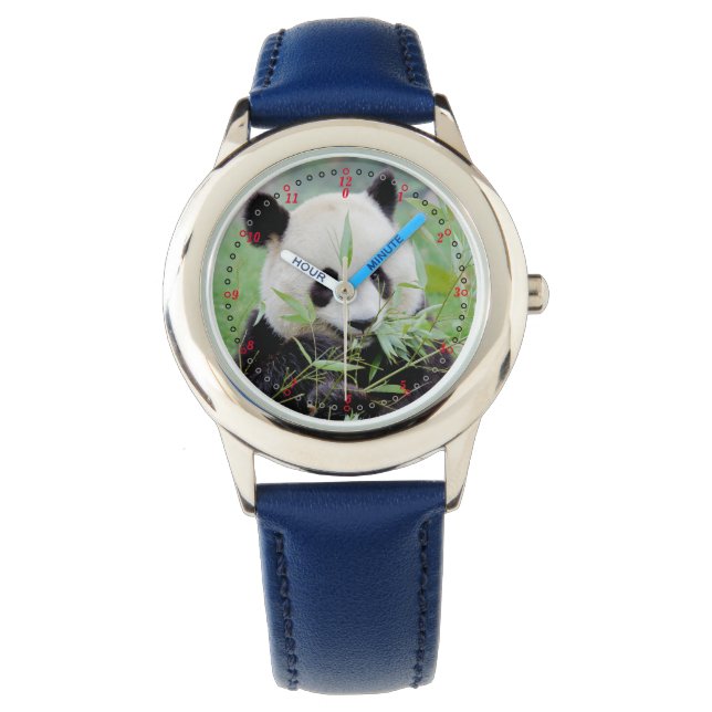Beobachte Foto Riesenpanda. Panda Geant. Armbanduhr (Vorderseite)