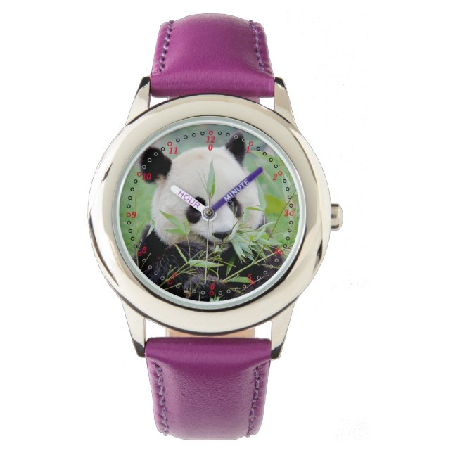 Beobachten Sie Foto Riesenpanda , Tiere 0383. Armbanduhr (Vorderseite)