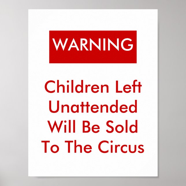 Beobachten Sie Ihre Kinder Poster (Vorne)