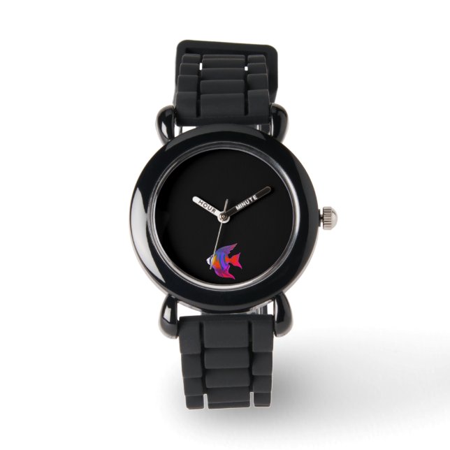 Beobachten Sie Kinder kleine Fisch-Design Armbanduhr (Vorderseite)