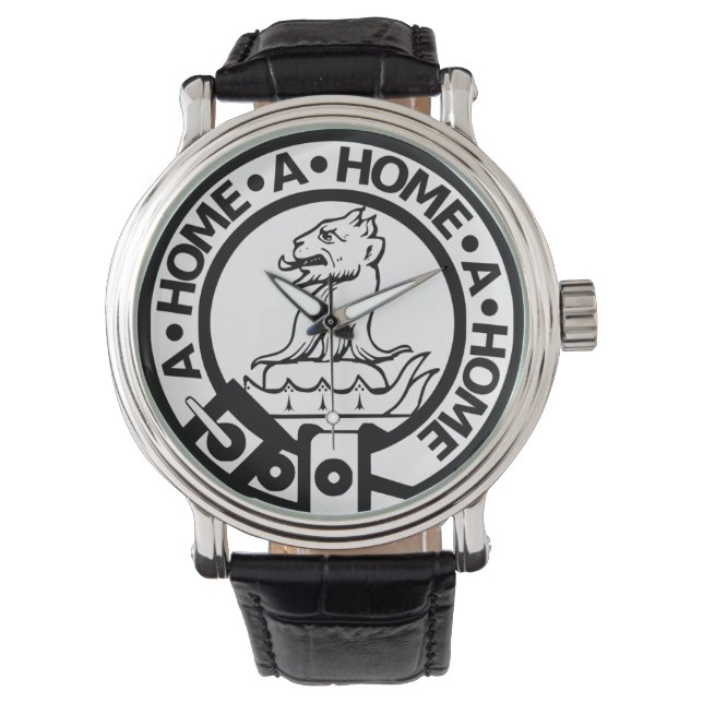 Beobachten Sie mit fett Zuhause-Wappen Armbanduhr (Vorderseite)