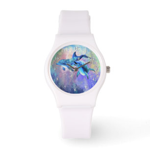 Beobachten Sie mit Happy Dolphin Couple Armbanduhr