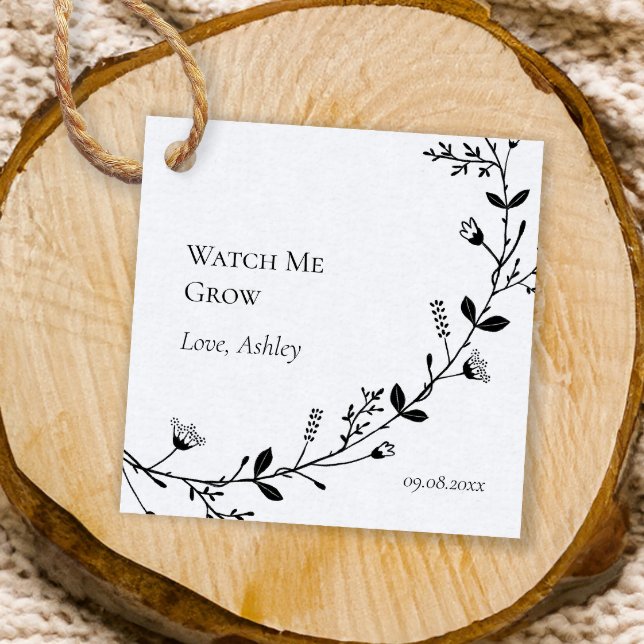 Beobachten Sie, wie ich Pflanze oder Blume wachsen Geschenkanhänger (Von Creator hochgeladen)