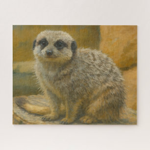 Beobachtende Stille - Realistisches Meerkat-Portra