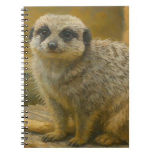 Beobachtende Stille - Realistisches Meerkat-Portra Notizblock