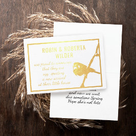 Beobachtung der Schwangerschaftsankündigung Folienkarte