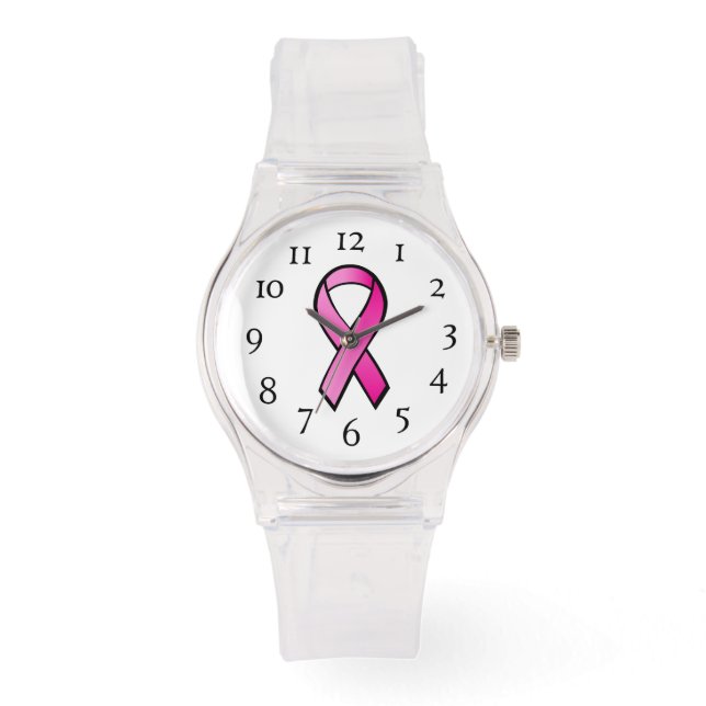 Beobachtung von Frauen - Bewusstsein für Krebs Armbanduhr (Vorderseite)