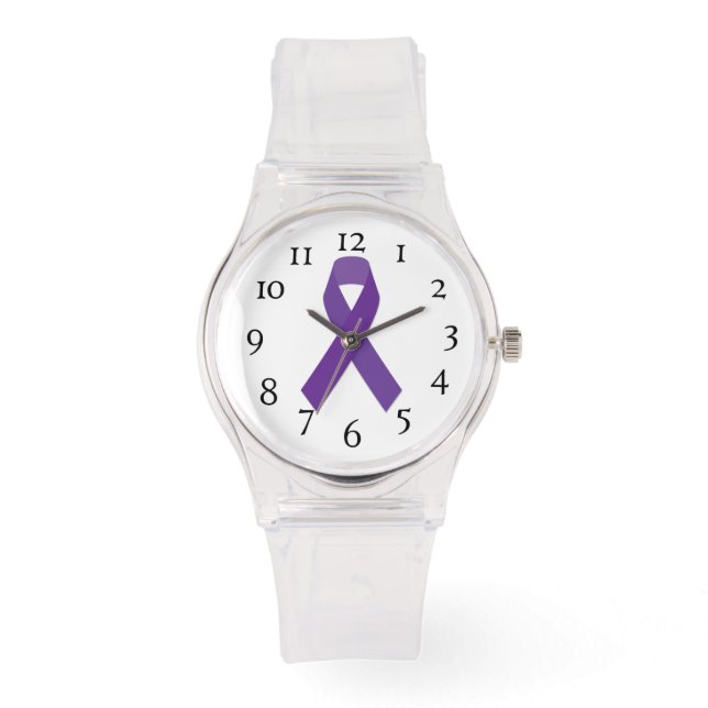 Beobachtung von Frauen - Bewusstsein für Krebs Armbanduhr (Vorderseite)