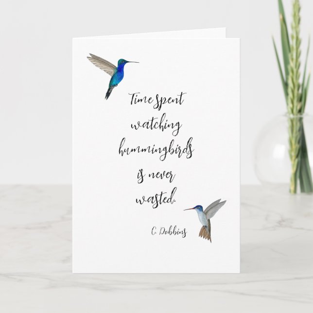 Beobachtung von Hummingvögeln Karte (Vorderseite)