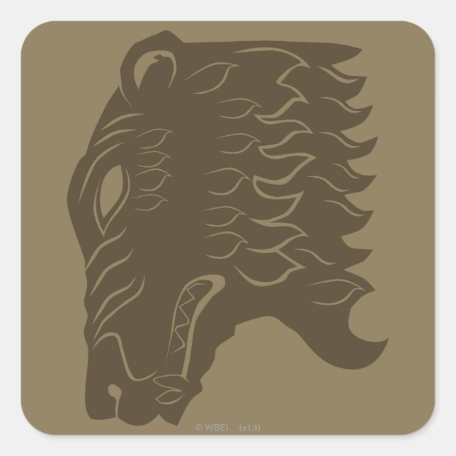 BEORN™ Bärenkopfsymbol Quadratischer Aufkleber (Vorderseite)