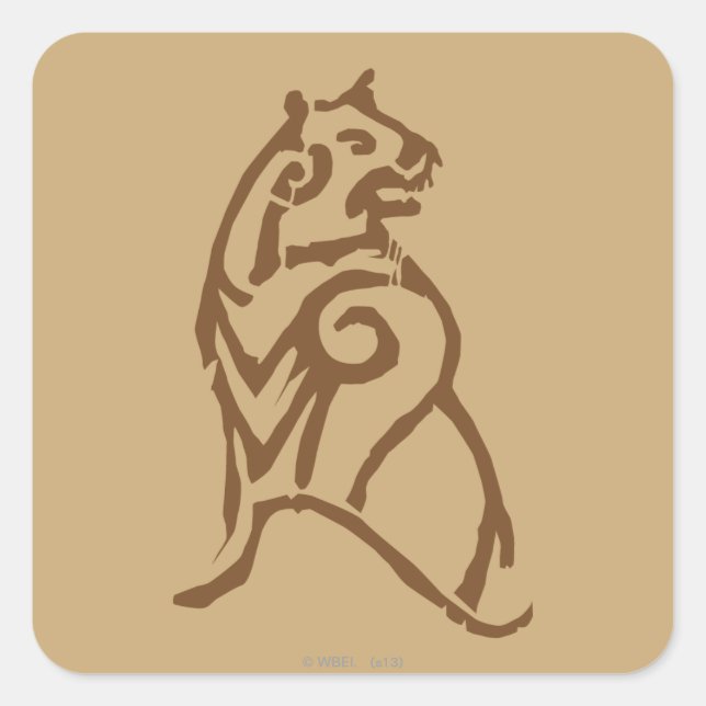 BEORN™ Bärn-Symbol Quadratischer Aufkleber (Vorderseite)