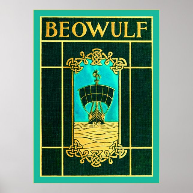 Beowulf ~ Vintage Buchabdeckung Poster (Vorne)