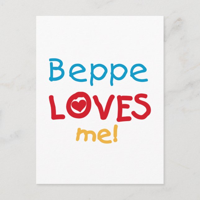 Beppe Lieben Me T - Shirt und Geschenke Postkarte (Vorderseite)