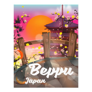 Beppu Japanisches Reiseplakat Fotodruck