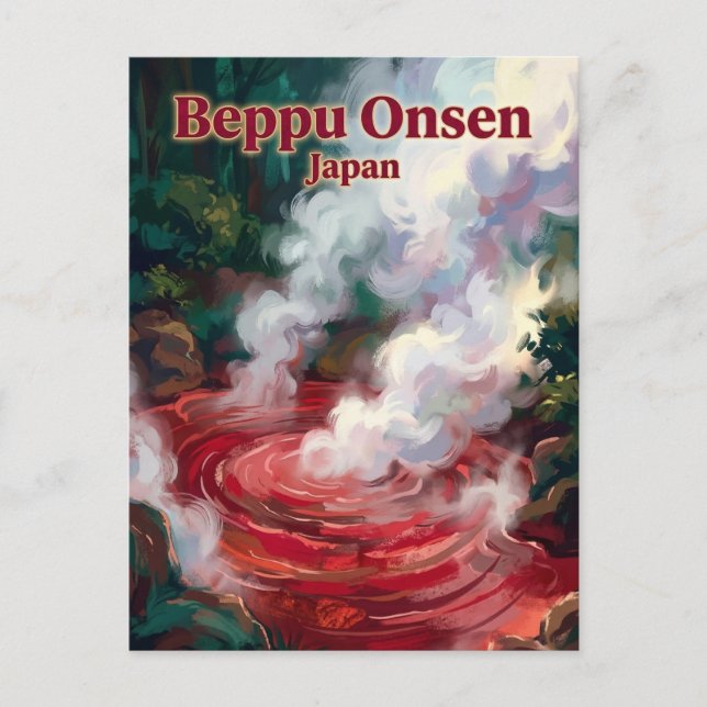 Beppu Onsen Japan Postkarte (Vorderseite)