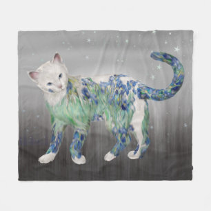 Bequeme weiße Lillie Katze Fleecedecke