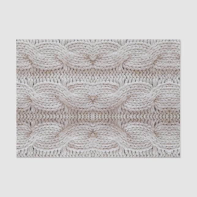 Bequemes Strickjacke-Druck-Silber und Weiß Seidenpapier (Vorderseite)