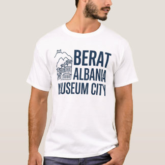 Berat Albanien Minimalistisches Osmanisches Stadt  T-Shirt