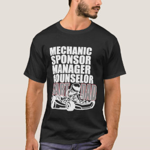Berater des Mens Karting Vater Mechanischer Sponso T-Shirt