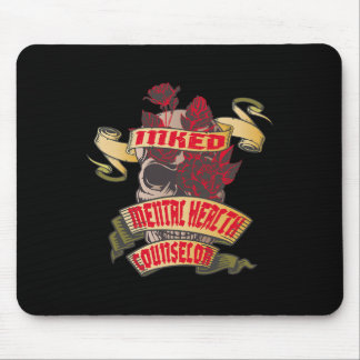 Berater für psychische Gesundheit in den Schädel u Mousepad