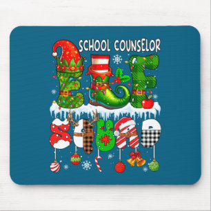 Berater für Schulpsychologie Elf-Squad Weihnachten Mousepad