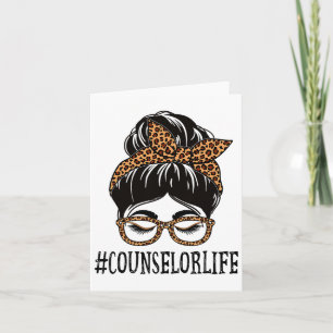Berater Leopard Messy Bun Women Ck zur Schule Karte