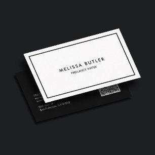 Berater Luxus-Profi Minimal Schwarz Weiß Visitenkarte