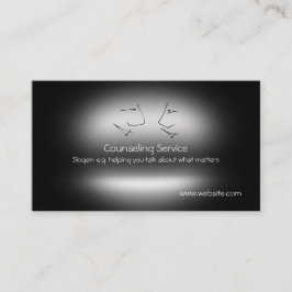 Berater oder Therapeut, Talking Heads Logo Visitenkarte