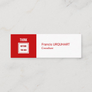 Berater Red White Modern Beruflich Mini Visitenkarte