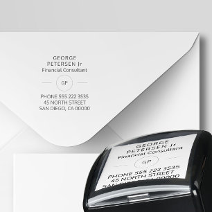 Berater   Unternehmen mit Monogramm Permastempel