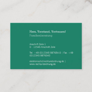 Beratung, Coach, sozialer Respekt Visitenkarte