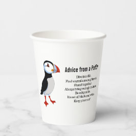 Beratung durch ein Puffin-Design Pappbecher