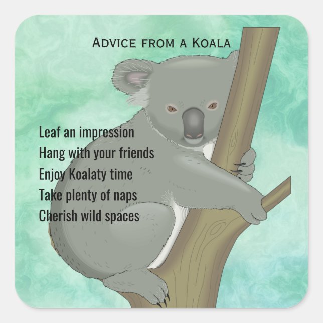 Beratung durch einen Koala Design Sticker (Vorderseite)