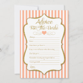Beratung für das Bride Peach Gold Brautparty Einladung