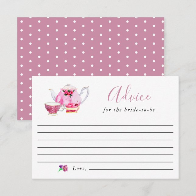 Beratung für das Bride-to-be Pink Tea Party Bridal (Vorne/Hinten)