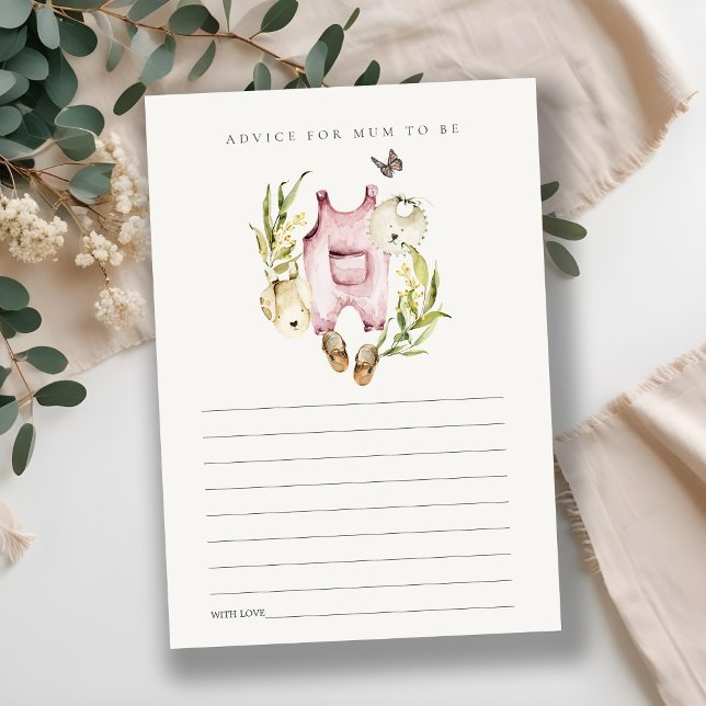 Beratung für Mum Baby Shower in Blättern Begleitkarte (Von Creator hochgeladen)