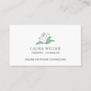 Beratung für White Blume per Telefon Visitenkarte
