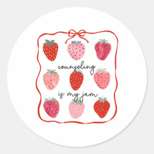 Beratung ist mein Ding Strawberry Beraterin Mental Runder Aufkleber