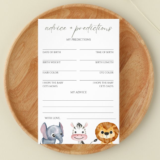 Beratung und Vorhersagen Wild One Safari Baby Show Flyer (Von Creator hochgeladen)