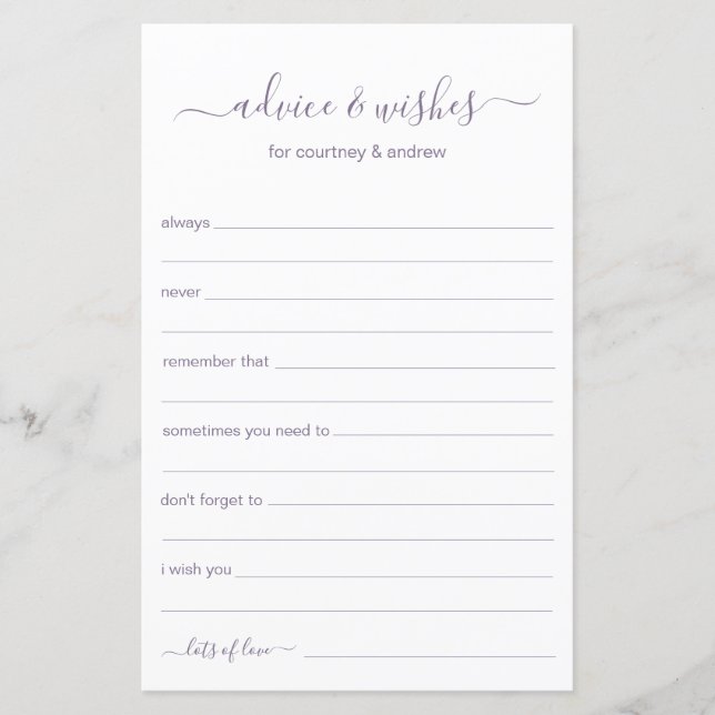 Beratung und Wünsche (Vorderseite)