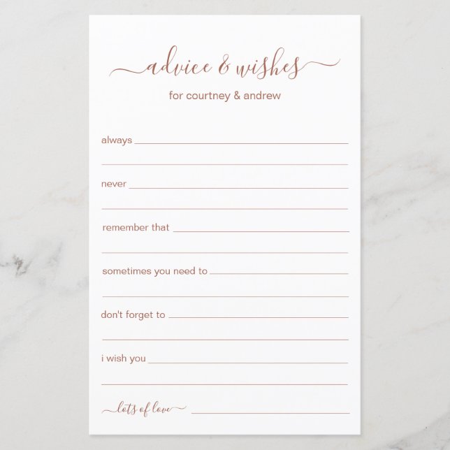 Beratung und Wünsche (Vorderseite)