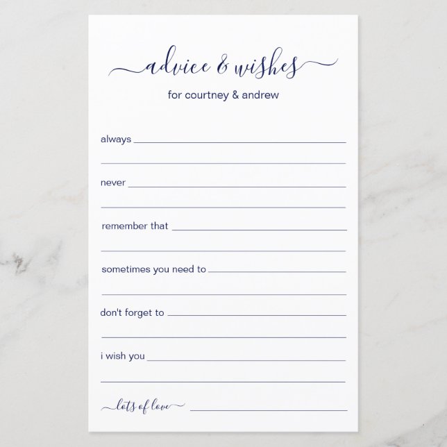 Beratung und Wünsche (Vorderseite)